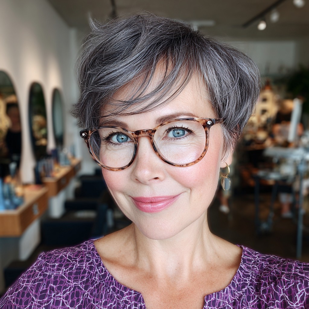 Modern Textured Pixie with Soft Volume