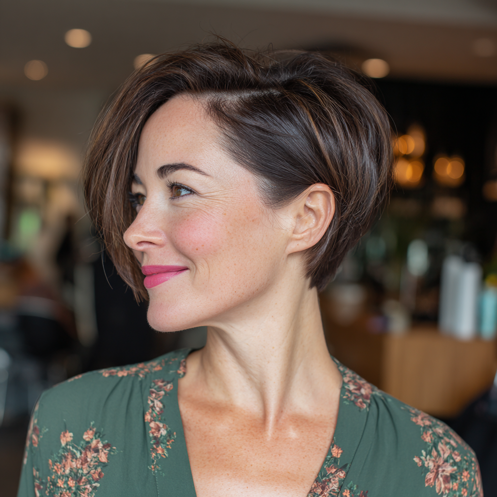 Modern Textured Short Cut with Subtle Layers