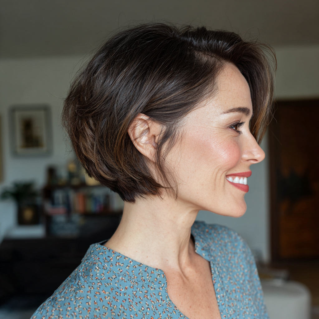 Modern Textured Wedge Cut with Subtle Face-Framing Layers