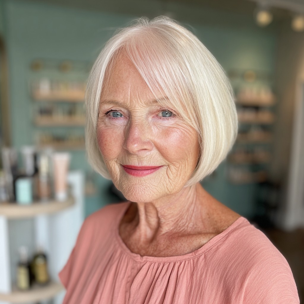 Soft Blunt Bob with Delicate Highlights