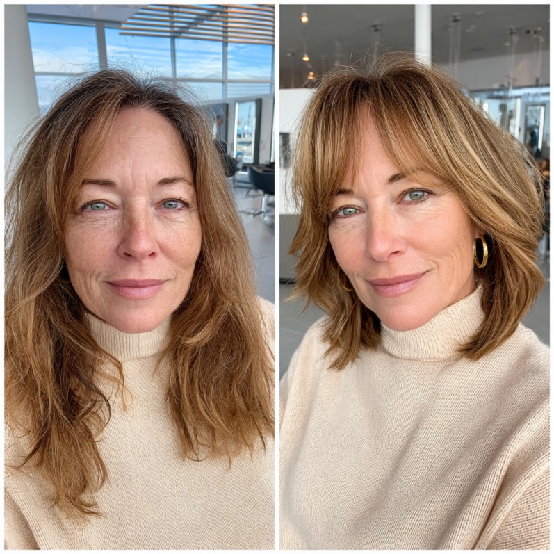 Soft Textured Bob with Face-Framing Layers