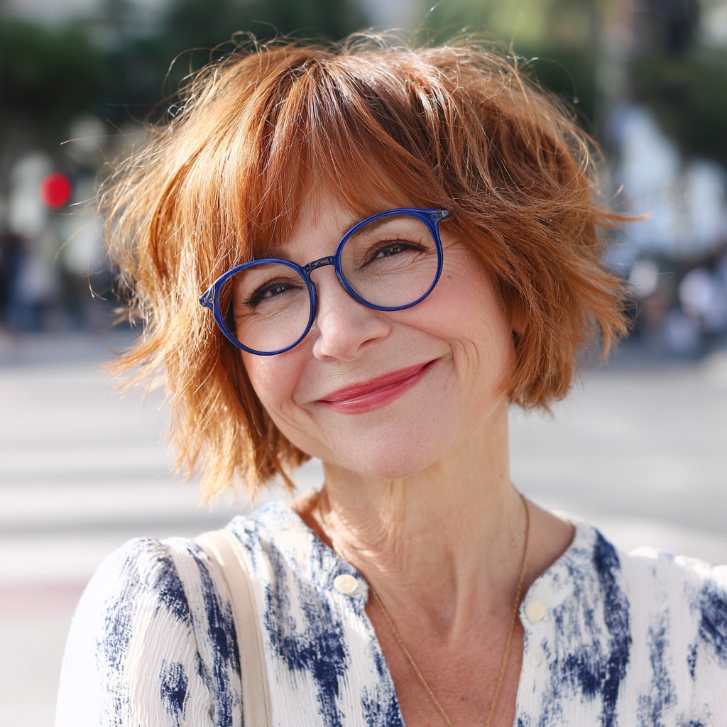 Textured Copper Shag with Soft Fringe