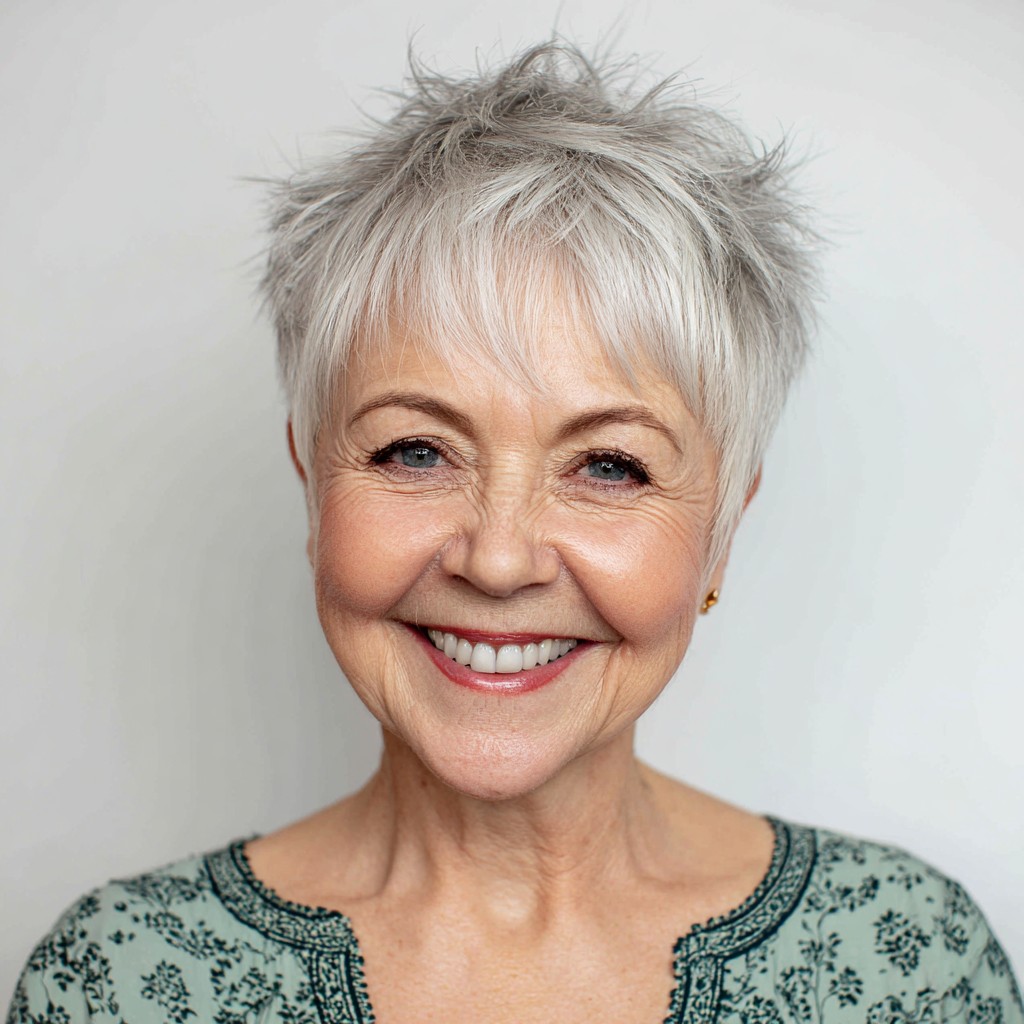 Textured Short Pixie Cut with Effortless Volume