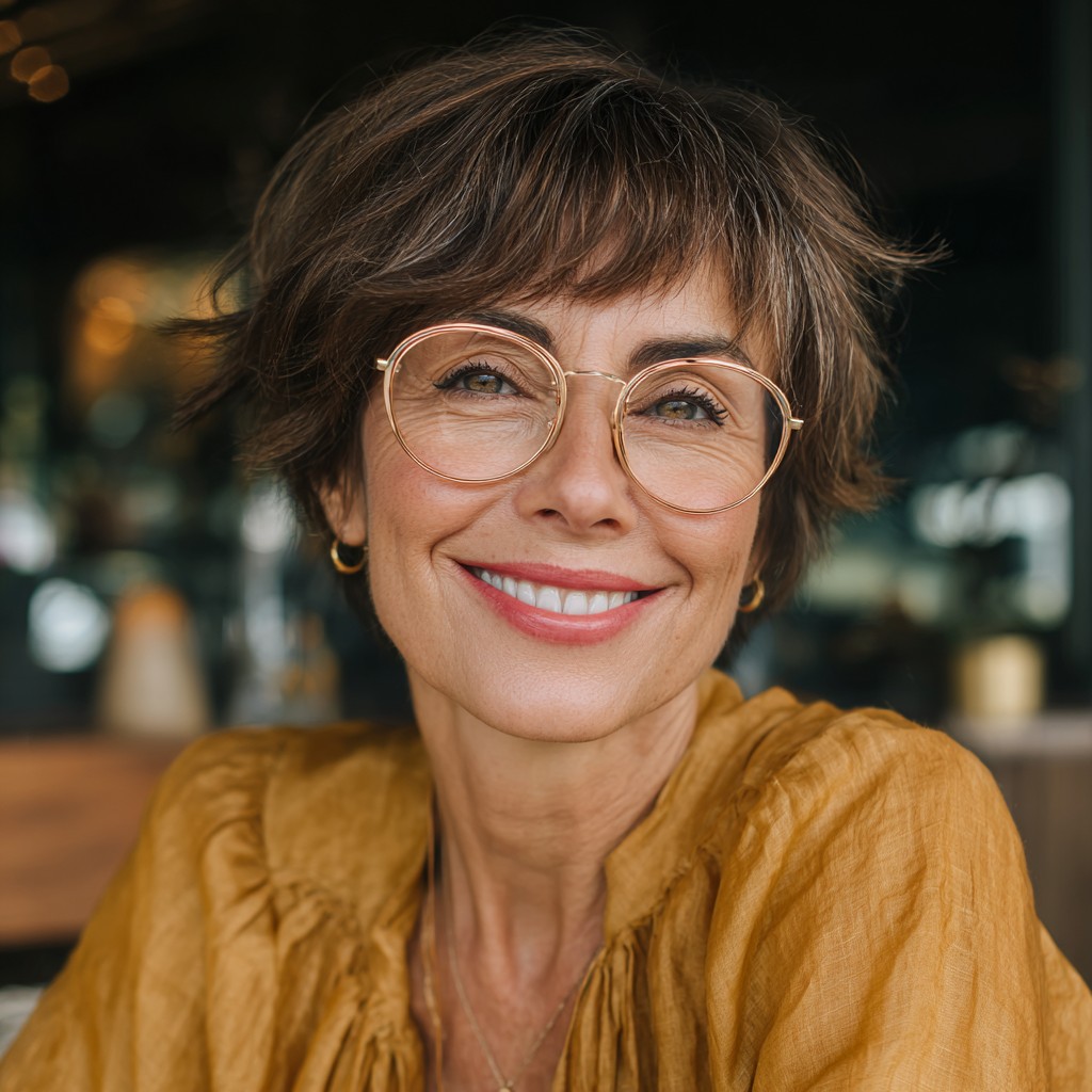 Textured Short Shag with Wispy Bangs
