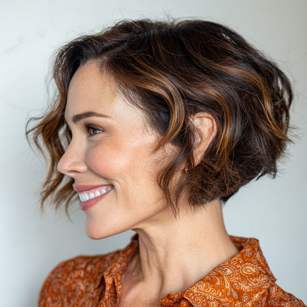 Textured Wedge Cut with Rich Chocolate Highlights