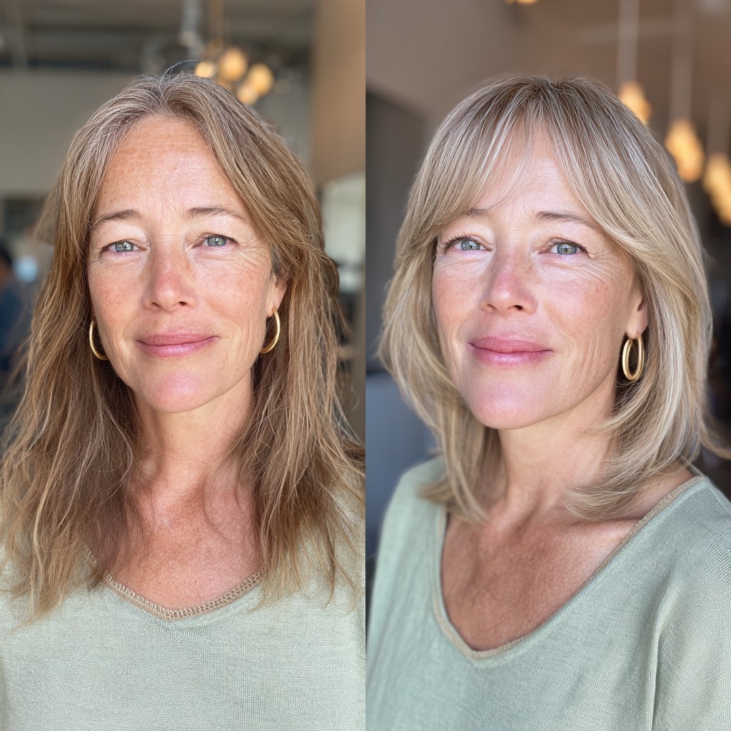 Modern Layered Cut with Soft Bangs