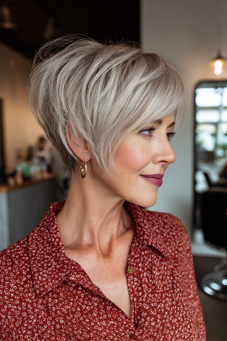Modern Textured Pixie Cut with Subtle Highlights