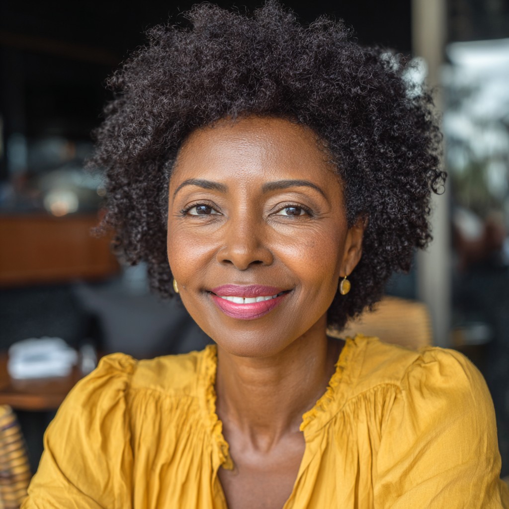 Charming Natural Curly Afro with Defined Curls