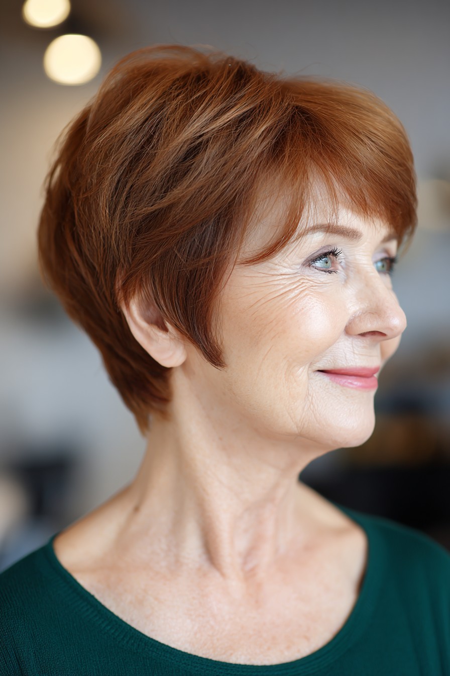 Charming Short Stacked Cut with Subtle Layers