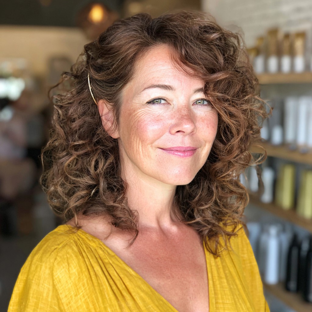 Chic Defined Curly Cut with Face-Framing Layers