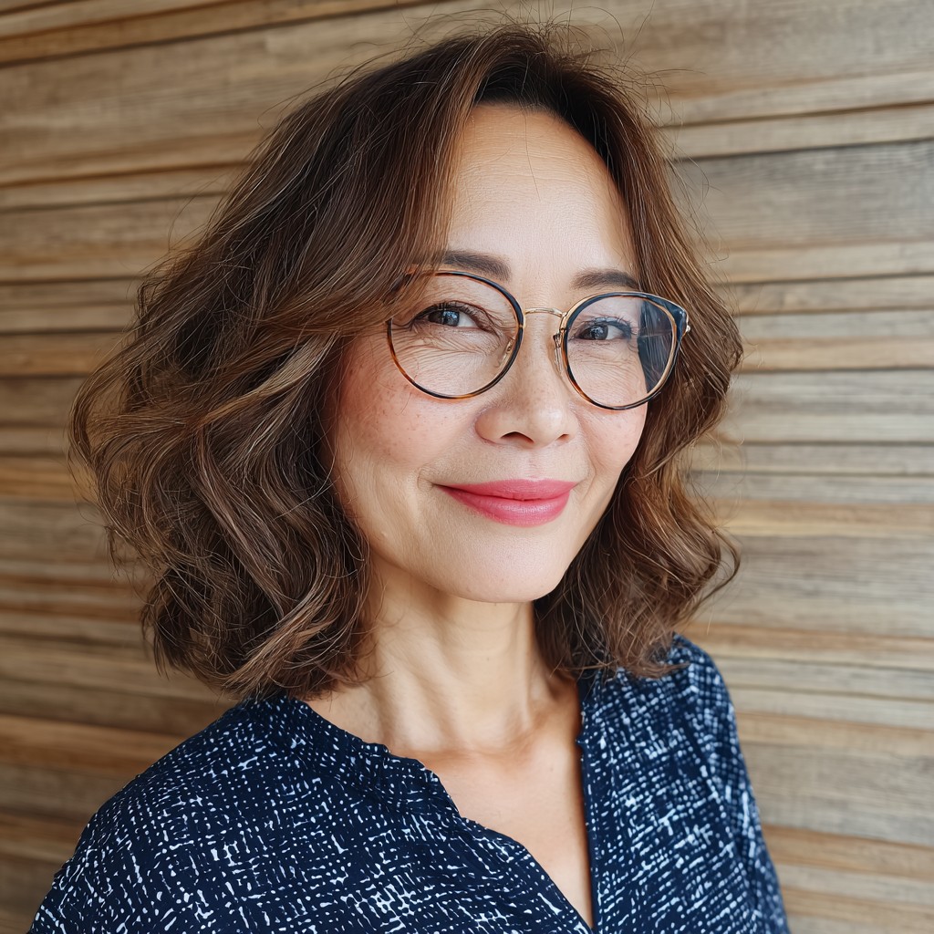 Chic Shoulder-Length Curly Cut with Soft Layers