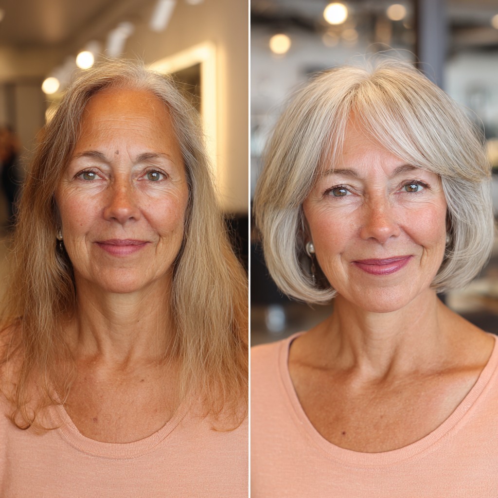 Chic Silver Bob with Subtle Layers