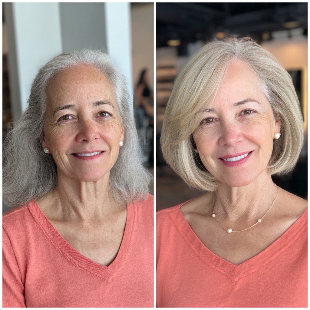 Chic Textured Bob with Soft Side-Swept Layers