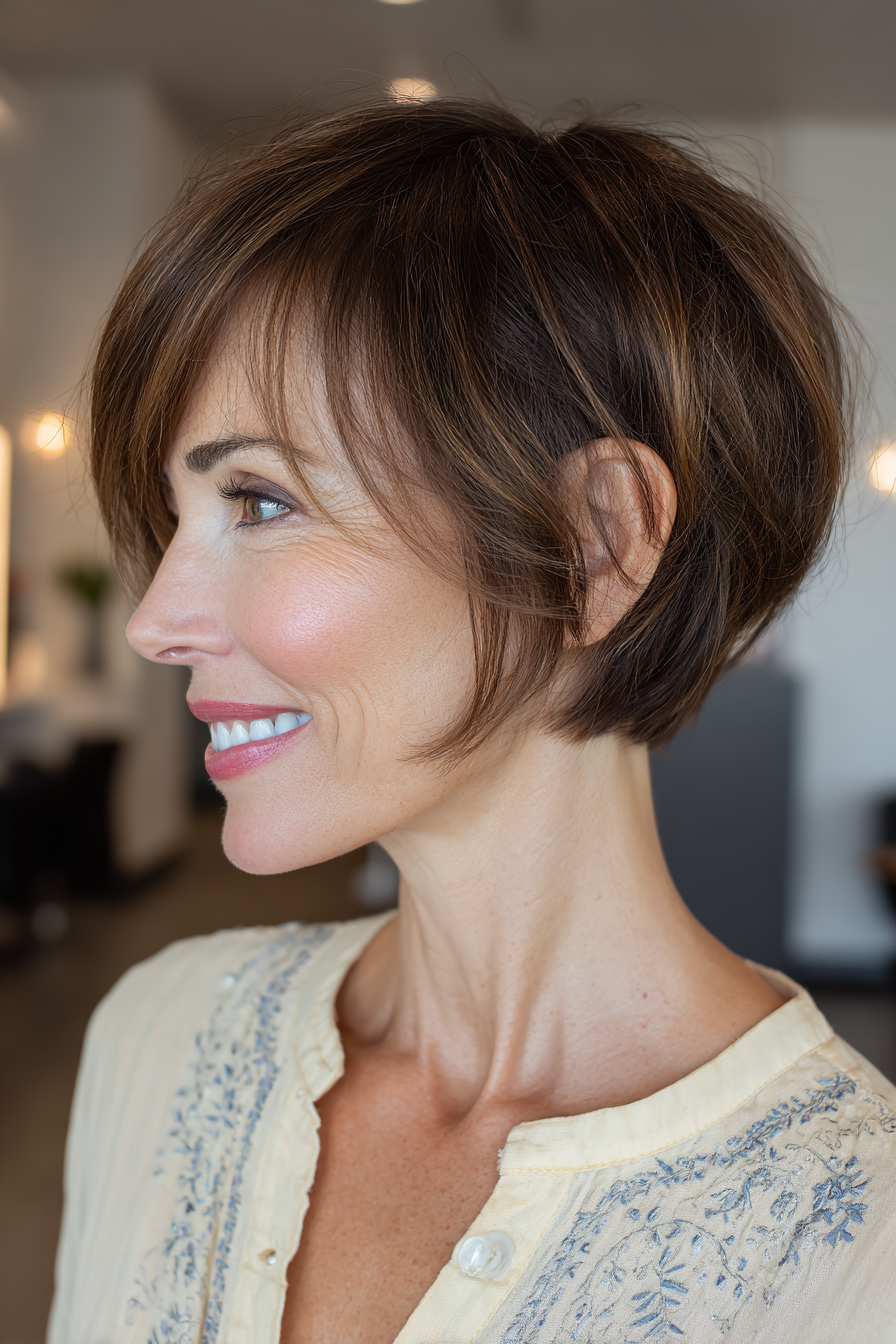 Chic Textured Pixie Bob with Soft Flicks