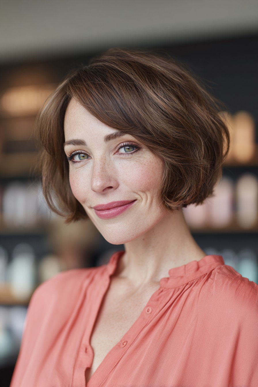 Effortlessly Chic Short Bob with Soft Waves