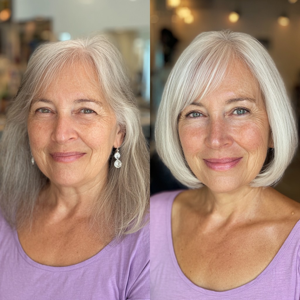 Elegant Soft Blunt Bob with Subtle Face-Framing Layers