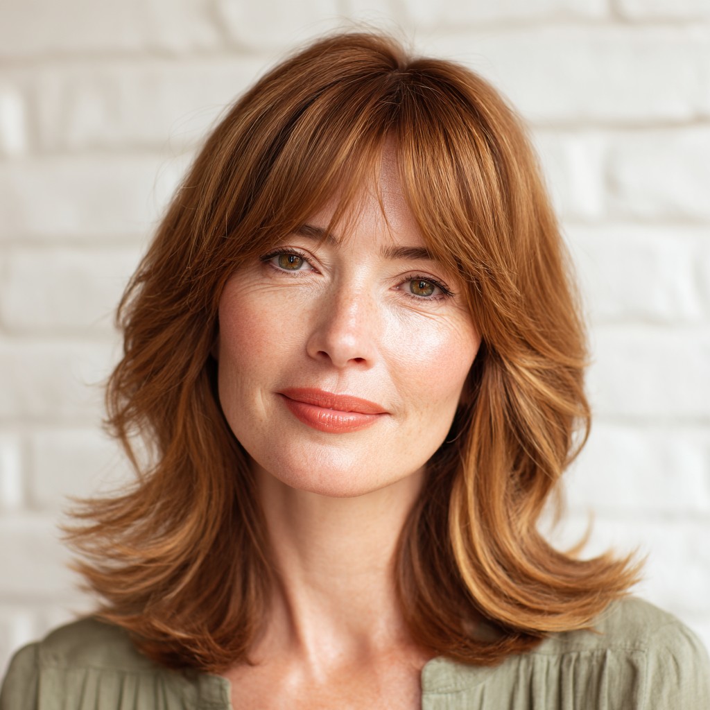 Modern Layered Cut with Soft Bangs