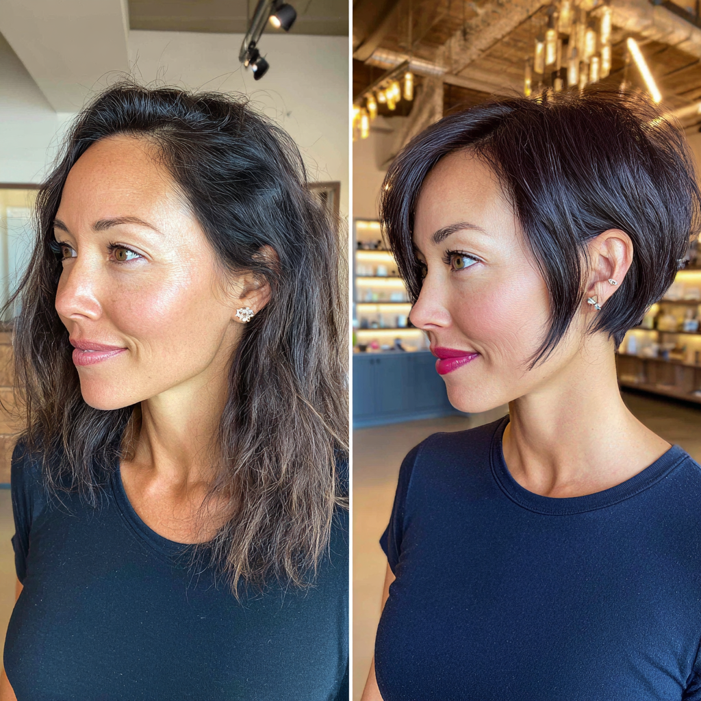 Sleek Asymmetrical Pixie Bob with Subtle Textured Layers
