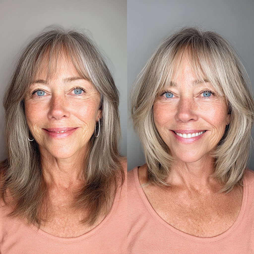 Soft Layered Cut with Subtle Face-Framing Bangs