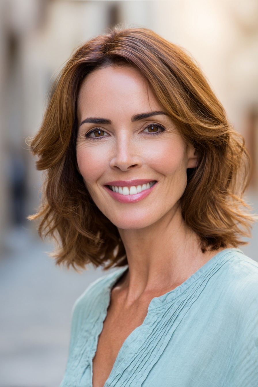 Softly Layered Bob with Gentle Waves