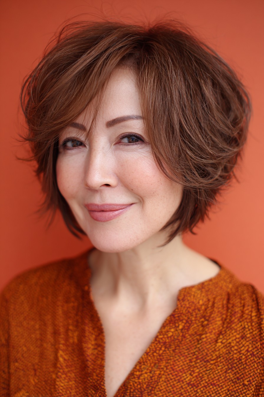 Stylish Textured Bob with Lively Movement