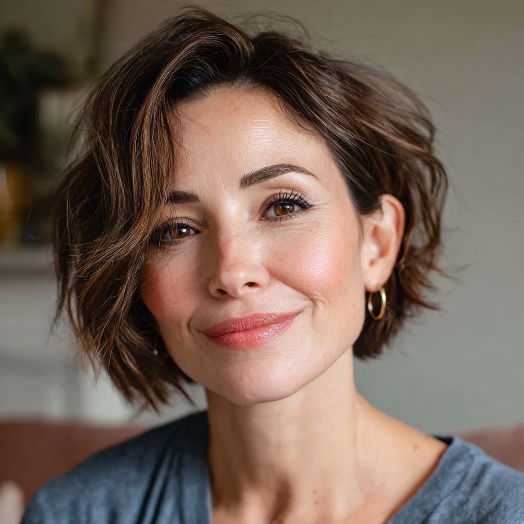 Stylish Textured Bob with Soft Waves
