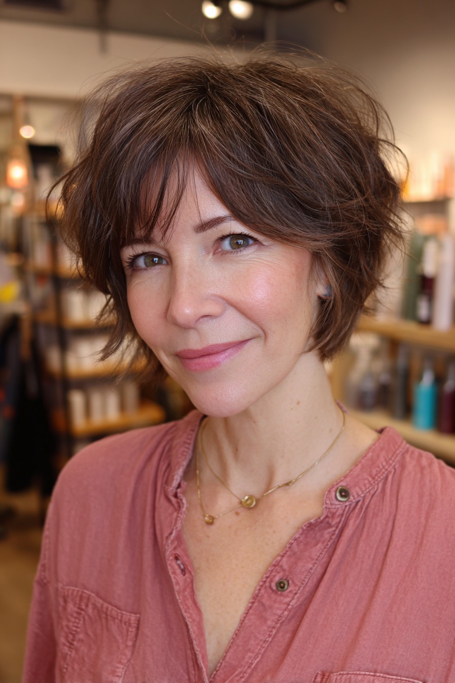 Textured Layered Bob with Soft Movement