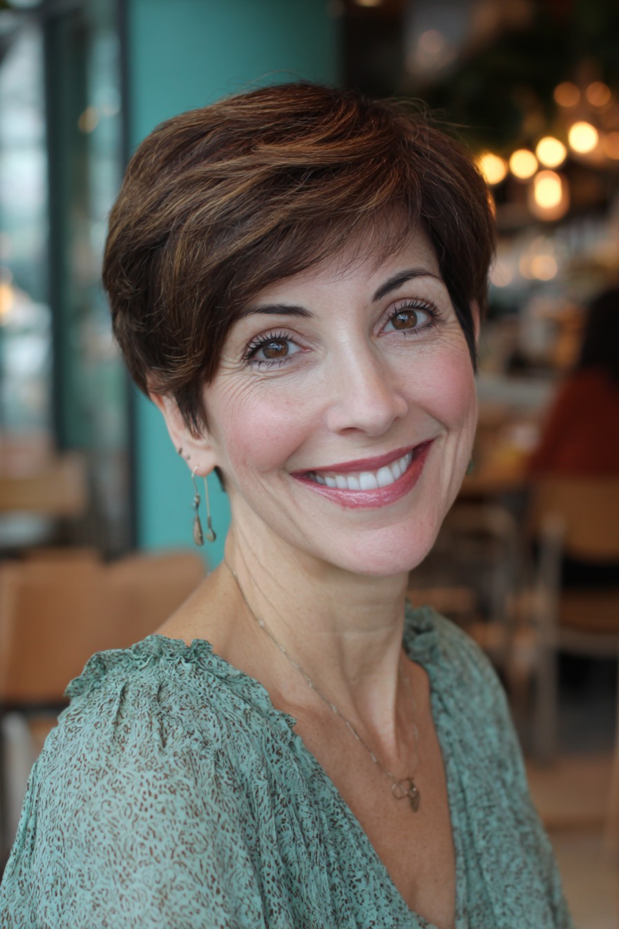 Textured Short Pixie with Soft Fringes