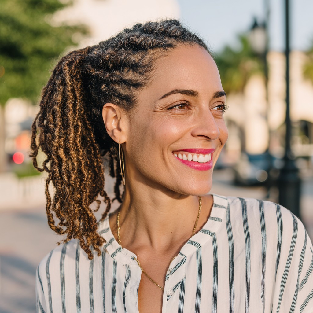 Trendy Curly Ponytail with Spiraled Texture