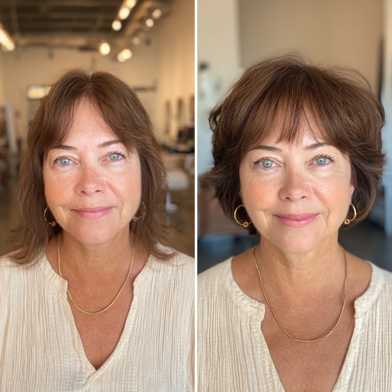 Chic Layered Bob with Soft Bangs