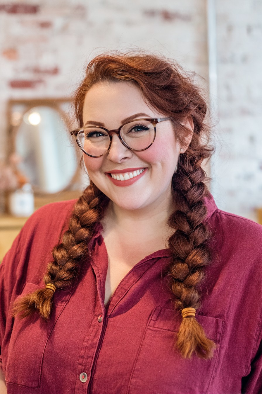 Charming Double Braids with Soft Waves