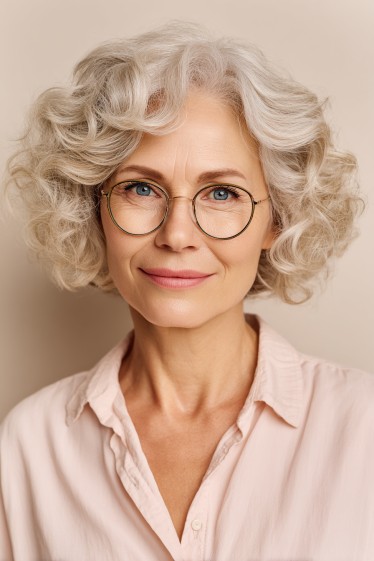 Charming Soft Curly Bob with Defined Curls