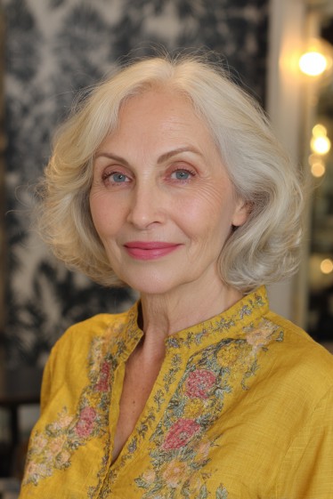 Charming Soft Voluminous Bob with Gentle Waves