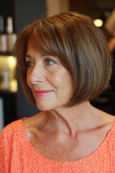 Chic Rounded Bob with Subtle Volume