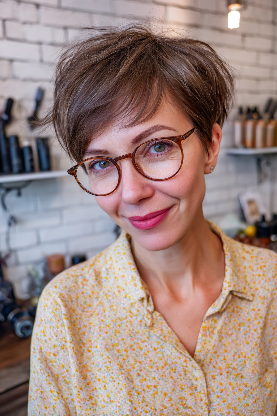 Chic Textured Bixie with Soft Volume