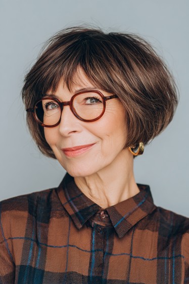 Chic Textured Bob with Playful Volume