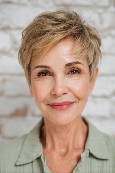 Choppy Textured Pixie Cut with Soft Volume