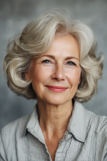 Classic Voluminous Bob with Soft Curls