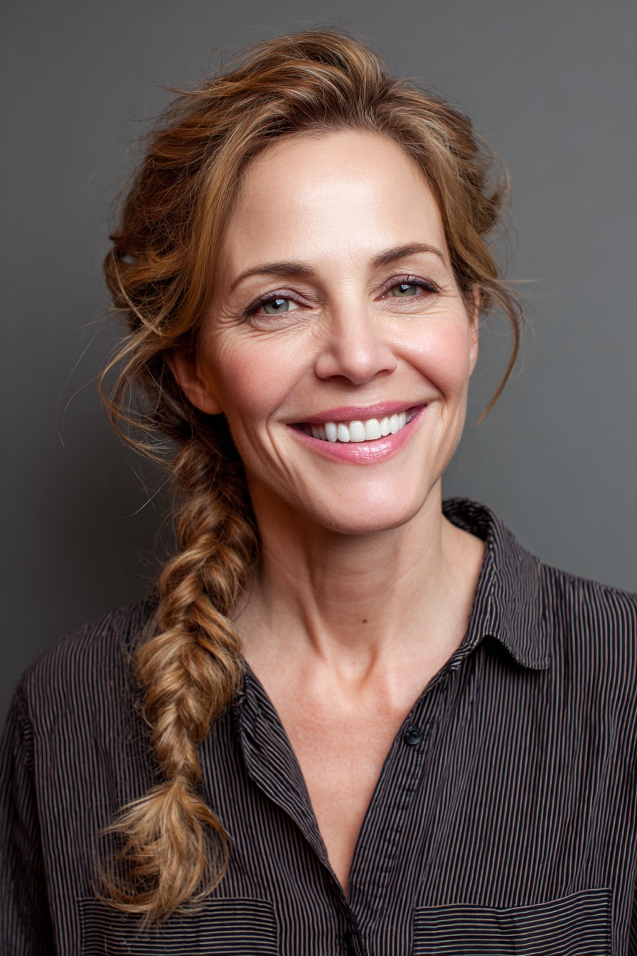 Effortless Side Braid with Soft Face-Framing Layers