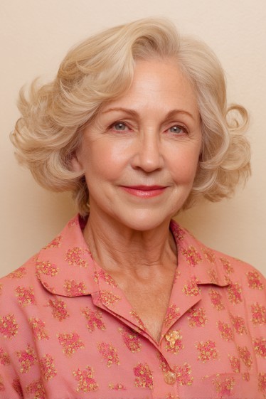 Elegant Soft Curly Bob with Defined Volume