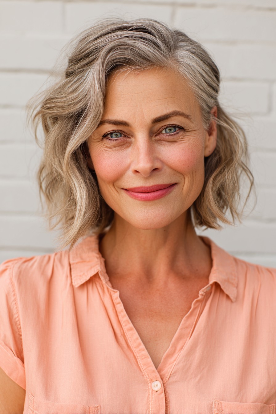 Modern Soft Textured Bob with Subtle Waves