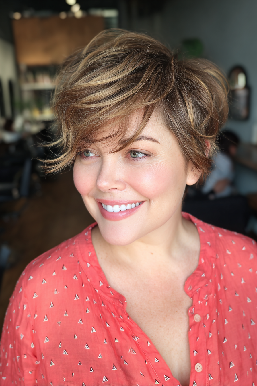 Modern Textured Bixie with Effortless Waves