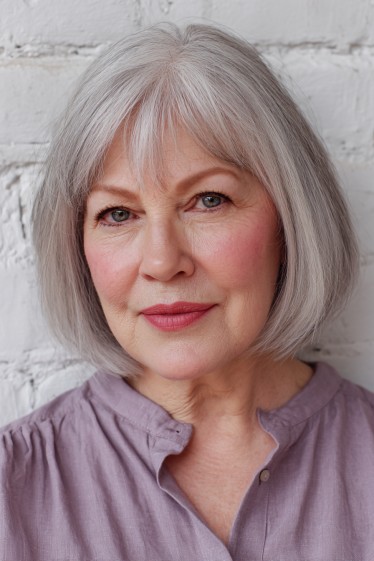 Modern Textured Bob with Wispy Bangs