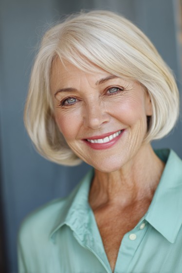 Soft Layered Bob with Subtle Side Bangs