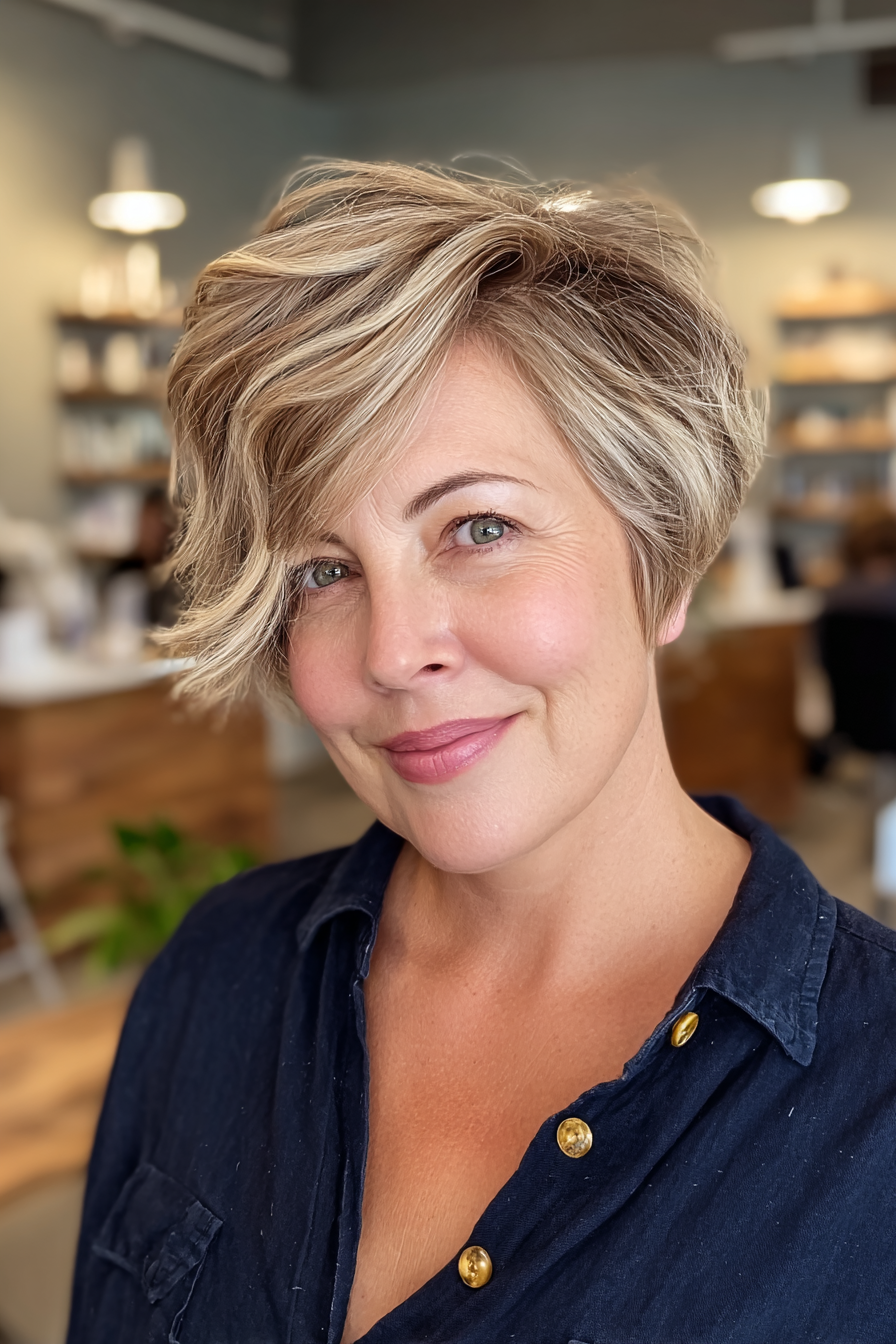 Softly Textured Bixie with Luminous Highlights