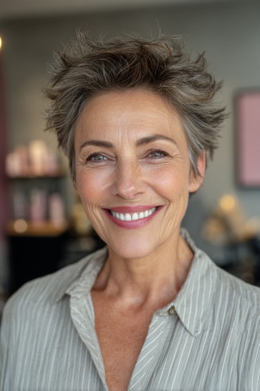 Stylish Textured Pixie Cut with Effortless Volume