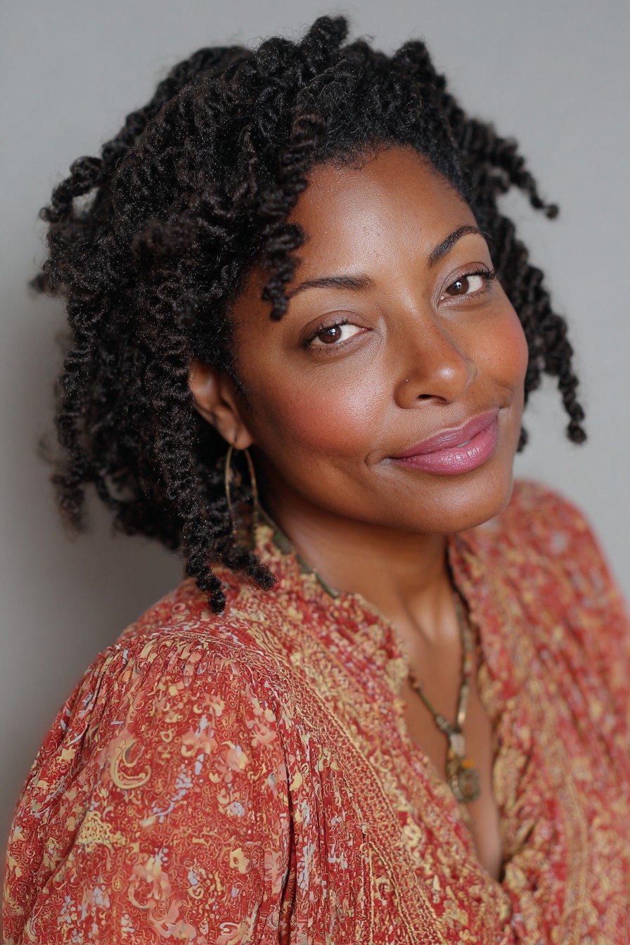 Textured Natural Twists with Defined Curls