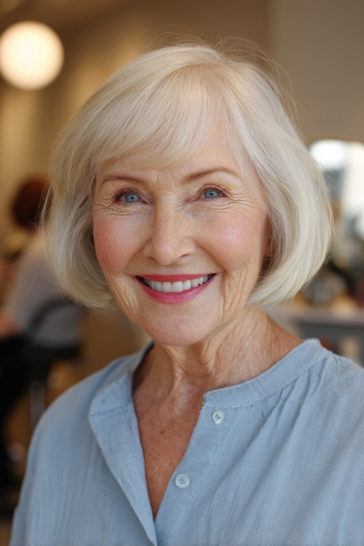 Chic Textured Bob with Subtle Layers