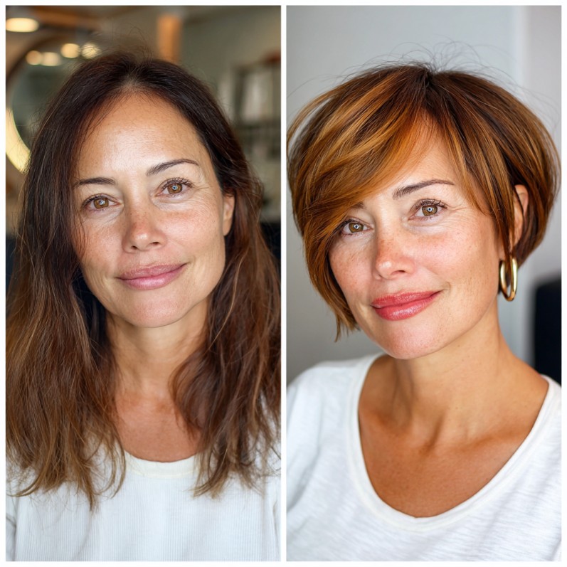 Chic Textured Wedge Bob with Subtle Highlights