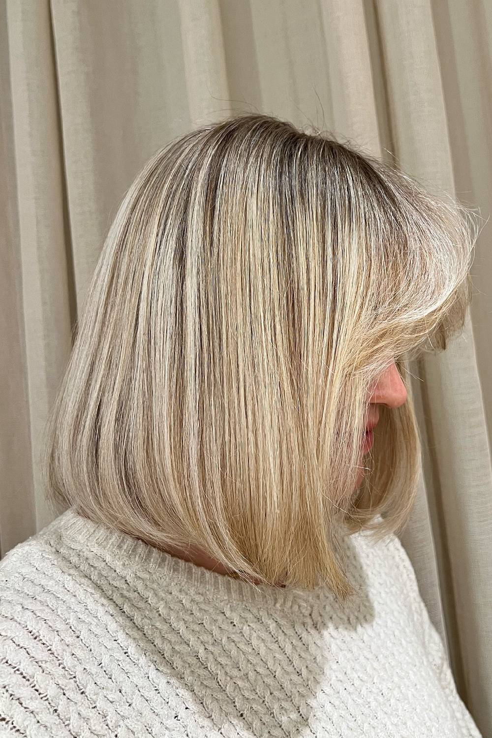 Chic Blunt Bob with Subtle Face-Framing Layers